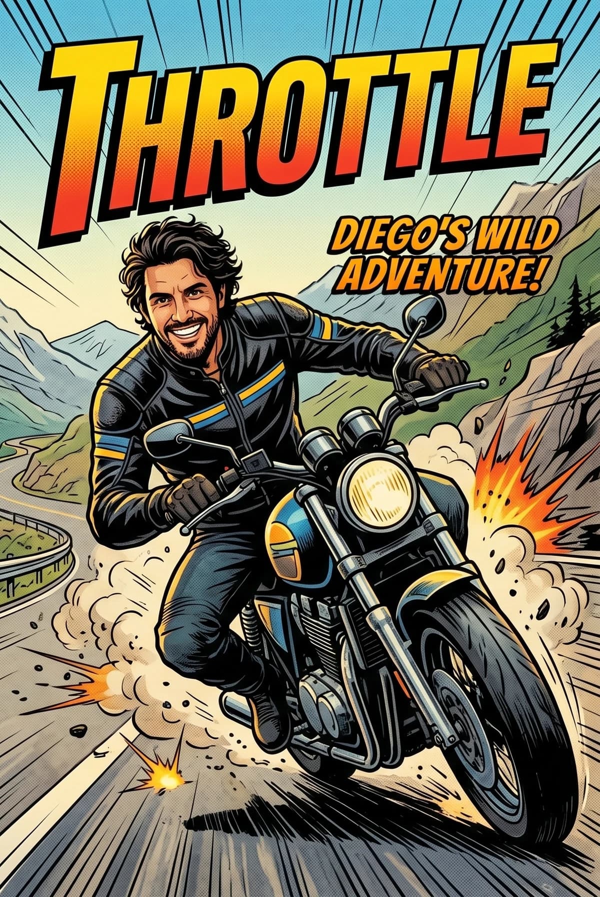 Personalized comic book cover where he is the hero, sample 4